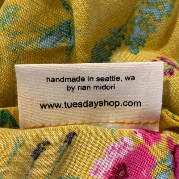 Tuesday Women's Floral Deep‎ V Neck Long Drape Sleeve Pullover Caftan One Size - Picture 8 of 11